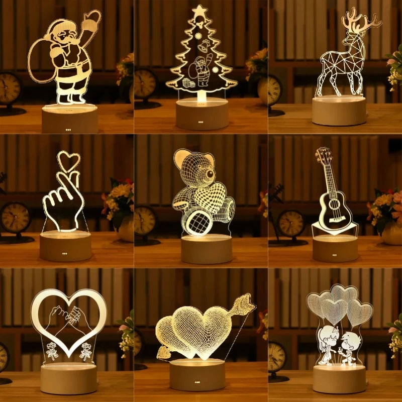 Celestial Moments: Romantic 3D Bedside Lamp